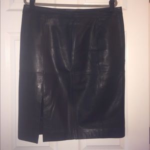 Black Leather Skirt